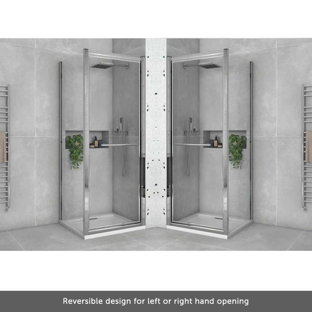 Harbour I8 Easy Clean Infold 8mm 760mm Shower Door & 700mm Side Panel 8 Harbour I8 Easy Clean Infold 8mm 760mm Shower Door & 700mm Side Panel - Image 6