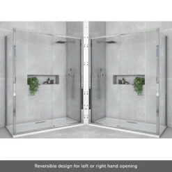 Harbour I8 Easy Clean 8mm Sliding 1000mm Shower Door & 760mm Side Panel 21 Harbour I8 Easy Clean 8mm Sliding 1000mm Shower Door & 760mm Side Panel -Vado Sale Store harbour i8 easy clean 8mm sliding shower door optional side panel reversible lifestyle