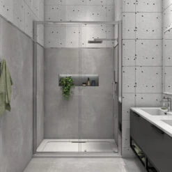 Harbour I8 Easy Clean 8mm Sliding 1000mm Shower Door & 760mm Side Panel 19 Harbour I8 Easy Clean 8mm Sliding 1000mm Shower Door & 760mm Side Panel -Vado Sale Store harbour i8 easy clean 8mm sliding shower door primary lifestyle