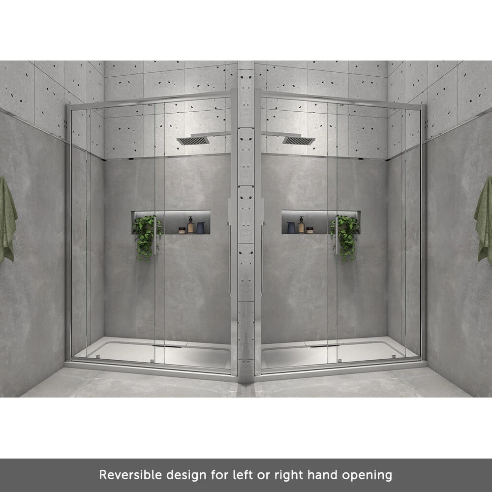 Harbour I8 Easy Clean 8mm Sliding 1000mm Shower Door & 760mm Side Panel 12 Harbour I8 Easy Clean 8mm Sliding 1000mm Shower Door & 760mm Side Panel - Image 10