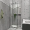 Harbour I8 Easy Clean Infold 8mm 760mm Shower Door & 700mm Side Panel 1 Harbour I8 Easy Clean Infold 8mm 760mm Shower Door & 700mm Side Panel -Vado Sale Store harbour i8 easy clean infold 8mm shower door lifestyle2