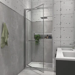 Harbour I8 Easy Clean Infold 8mm 760mm Shower Door & 700mm Side Panel