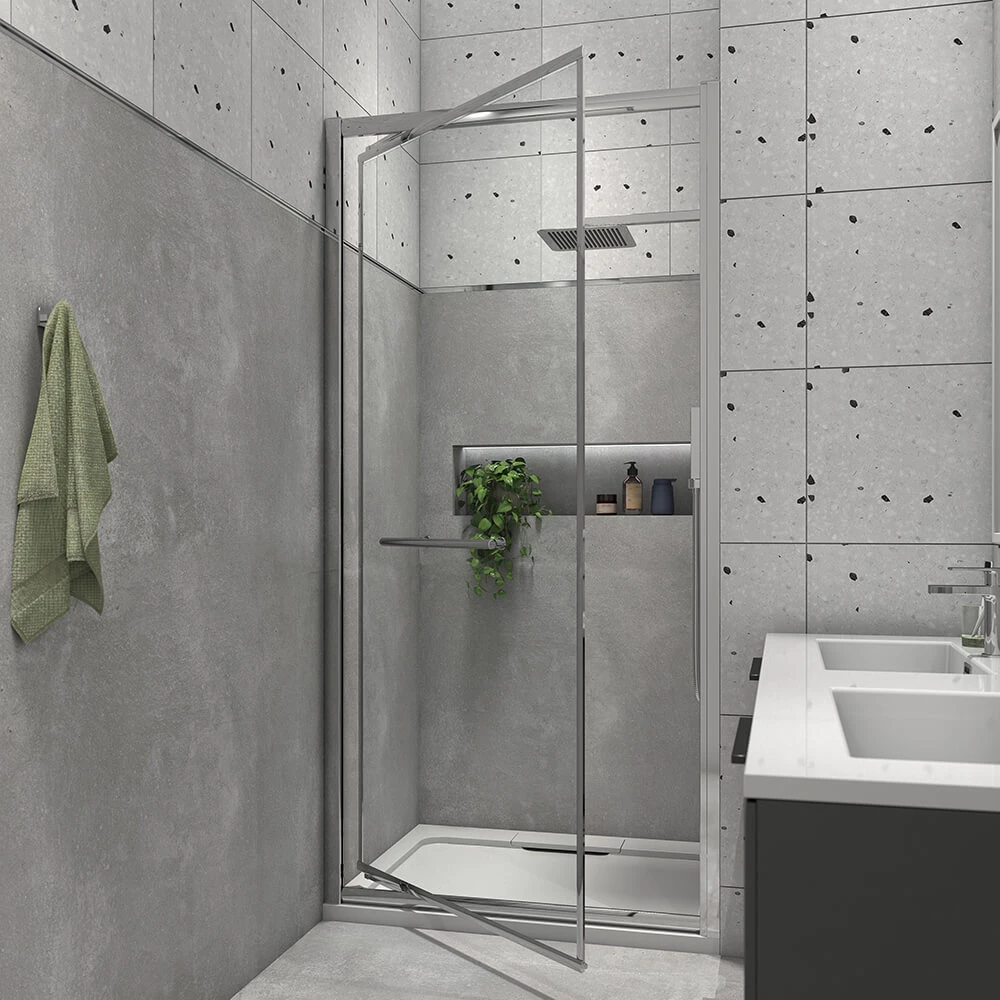 Harbour I8 Easy Clean Infold 8mm 760mm Shower Door & 700mm Side Panel 3 Harbour I8 Easy Clean Infold 8mm 760mm Shower Door & 700mm Side Panel