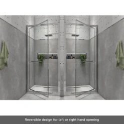 Harbour I8 Easy Clean Infold 8mm 760mm Shower Door & 700mm Side Panel 16 Harbour I8 Easy Clean Infold 8mm 760mm Shower Door & 700mm Side Panel -Vado Sale Store harbour i8 easy clean infold 8mm shower door reversible lifestyle
