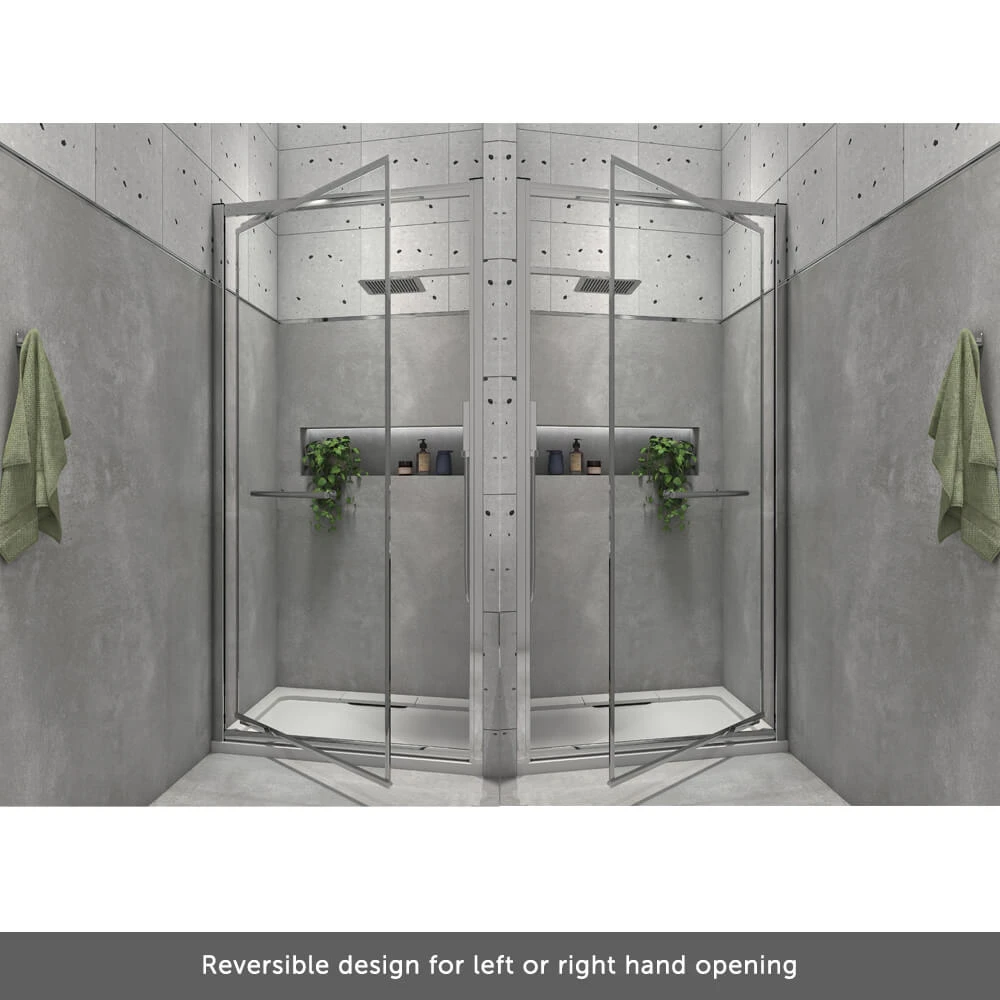 Harbour I8 Easy Clean Infold 8mm 760mm Shower Door & 700mm Side Panel 9 Harbour I8 Easy Clean Infold 8mm 760mm Shower Door & 700mm Side Panel - Image 7