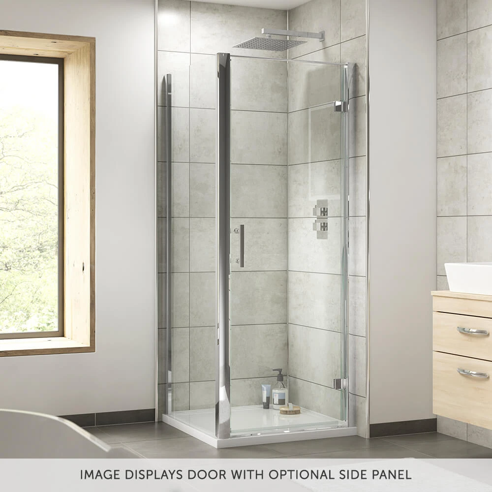 Harbour Primrose 6mm Frameless Hinged 760mm Shower Door & 900mm Side Panel 4 Harbour Primrose 6mm Frameless Hinged 760mm Shower Door & 900mm Side Panel - Image 2
