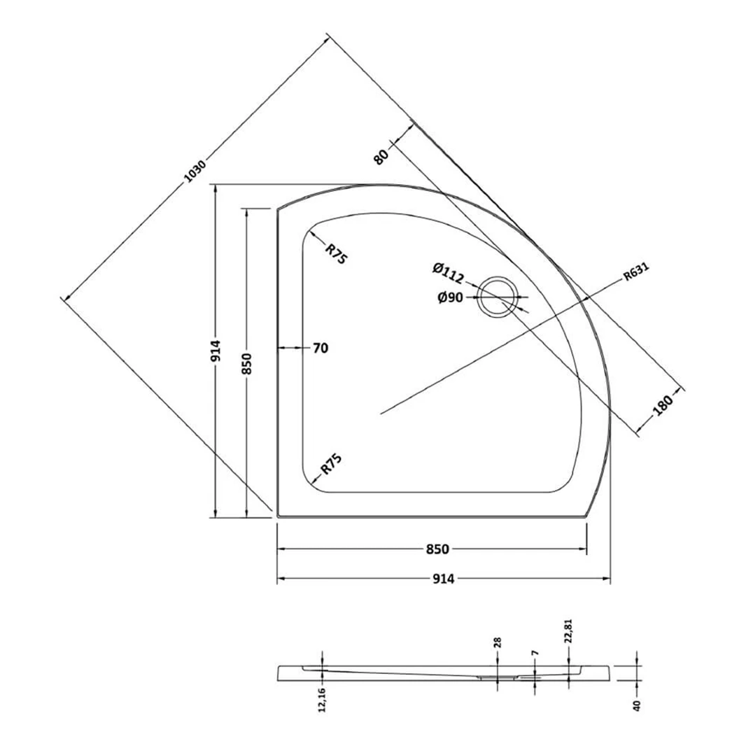 Harbour Primrose 6mm Single Door Quadrant Shower Enclosure & Tray - 860mm 5 Harbour Primrose 6mm Single Door Quadrant Shower Enclosure & Tray - 860mm - Image 3
