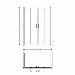 Harbour Primrose Easy Clean 6mm Double Sliding 1400mm Shower Door & 900mm Side Panel 15 Harbour Primrose Easy Clean 6mm Double Sliding 1400mm Shower Door & 900mm Side Panel -Vado Sale Store harbour primrose double slide shower door 6mm tech