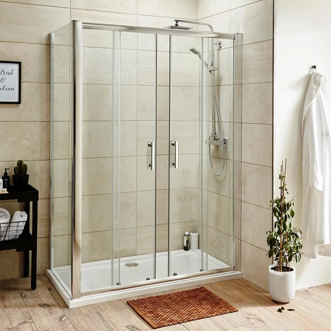 Harbour Primrose Easy Clean 6mm Double Sliding 1400mm Shower Door & 900mm Side Panel 3 Harbour Primrose Easy Clean 6mm Double Sliding 1400mm Shower Door & 900mm Side Panel