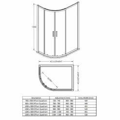 Harbour Primrose 6mm Offset Quadrant - 1200 X 800mm -Vado Sale Store harbour primrose offset quadrant shower technical