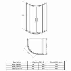 Harbour Primrose 6mm Quadrant Shower Enclosure - 1000mm -Vado Sale Store harbour primrose quadrant shower enclosure tech