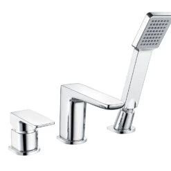 Harbour Status Chrome 3 Hole Bath Mixer With Pull Out Handset