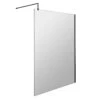 Vellamo City 8mm Matt Black Easy Clean Walk In Shower Panel - 1100mm -Vado Sale Store harbour status 8mm matt black wetroom screen support arm 1400mm cutout
