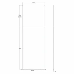Harbour Alchemy 8mm Easy Clean Walk In Panel & Two Ceiling Posts - 800mm -Vado Sale Store harbour status 8mm wetroom screen ceiling posts 1000mm technical drawing