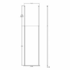 Harbour Alchemy 8mm Easy Clean Walk In Panel & Two Ceiling Posts - 800mm -Vado Sale Store harbour status 8mm wetroom screen ceiling posts 700mm technical drawing