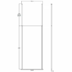 Harbour Alchemy 8mm Easy Clean Walk In Panel & Two Ceiling Posts - 800mm -Vado Sale Store harbour status 8mm wetroom screen ceiling posts 900mm technical drawing