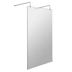 Harbour Alchemy 8mm Easy Clean Freestanding Walk In Panel & Two Support Arms - 700mm -Vado Sale Store harbour status 8mm wetroom screen two support arms 1100mm 1200mm cutout