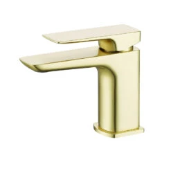 Harbour Status Brushed Brass Mini Cloakroom Basin Mixer Tap & Waste -Vado Sale Store harbour status brushed brass mini basin mixer cutout