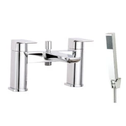 Harbour Status Chrome Bath Shower Mixer Tap & Shower Kit