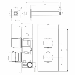 Harbour Status Concealed Shower Valve & Ceiling Mounted Fixed 300mm Shower Head 13 Harbour Status Concealed Shower Valve & Ceiling Mounted Fixed 300mm Shower Head -Vado Sale Store harbour status concealed valve ceiling shower tech v2
