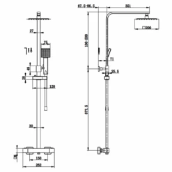 Harbour Status Matt Black Thermostatic Exposed Shower Kit -Vado Sale Store harbour status exposed rigid thermo kit matt black tech