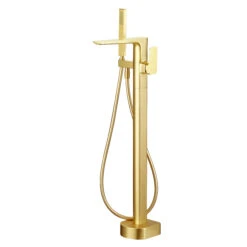 Harbour Status Floorstanding Bath Shower Mixer - Brushed Brass