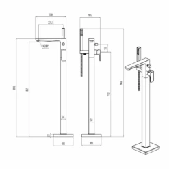 Harbour Status Matt Black Floorstanding Bath Shower Mixer Tap -Vado Sale Store harbour status freestanding bath shower tap tech