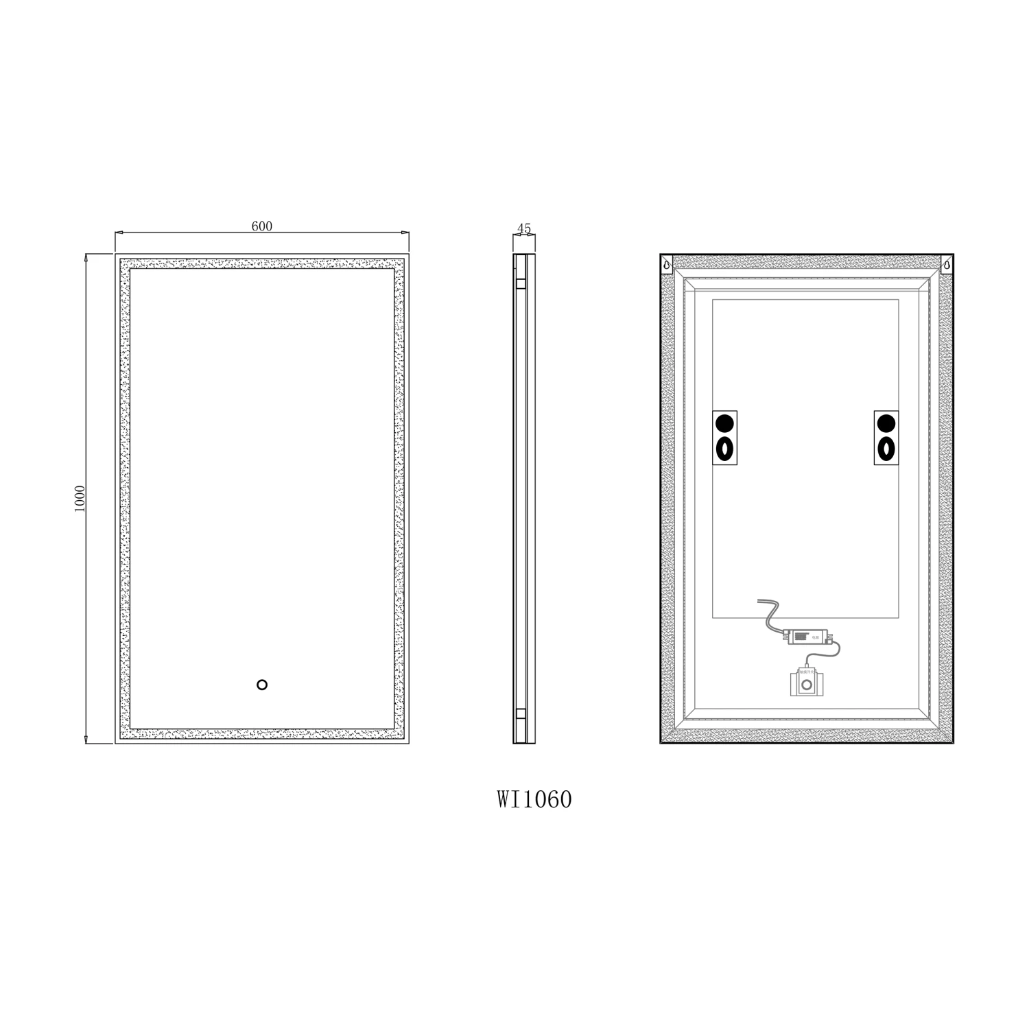Harbour Status LED Illuminated Brushed Brass Framed Mirror With Demister Pad, Bluetooth & Colour Change LEDs - 600 X 1000mm 6 Harbour Status LED Illuminated Brushed Brass Framed Mirror With Demister Pad, Bluetooth & Colour Change LEDs - 600 X 1000mm - Image 4