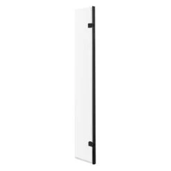 Vellamo City Matt Black 300mm Wetroom Hinged Return Screen