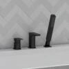 Harbour Status Matt Black 3 Hole Bath Mixer With Pull Out Handset -Vado Sale Store harbour status matt black 3hole bath shower mixer lifestyle1