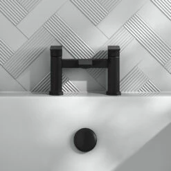 Harbour Status Matt Black Bath Mixer Tap