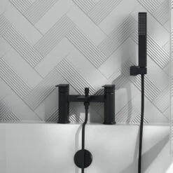 Harbour Status Matt Black Bath Shower Mixer Tap 8 Harbour Status Matt Black Bath Shower Mixer Tap -Vado Sale Store harbour status matt black bath shower mixer lifestyle2