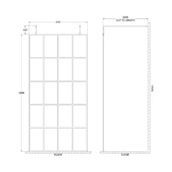 Vellamo City 8mm Easy Clean Matt Black Framed Freestanding Walk In Panel - 900mm 23 Vellamo City 8mm Easy Clean Matt Black Framed Freestanding Walk In Panel - 900mm -Vado Sale Store harbour status matt black framed freestanding walk in panel 1000mm technical drawing