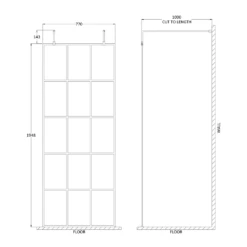 Vellamo City 8mm Easy Clean Matt Black Framed Freestanding Walk In Panel - 900mm 21 Vellamo City 8mm Easy Clean Matt Black Framed Freestanding Walk In Panel - 900mm -Vado Sale Store harbour status matt black framed freestanding walk in panel 800mm technical drawing