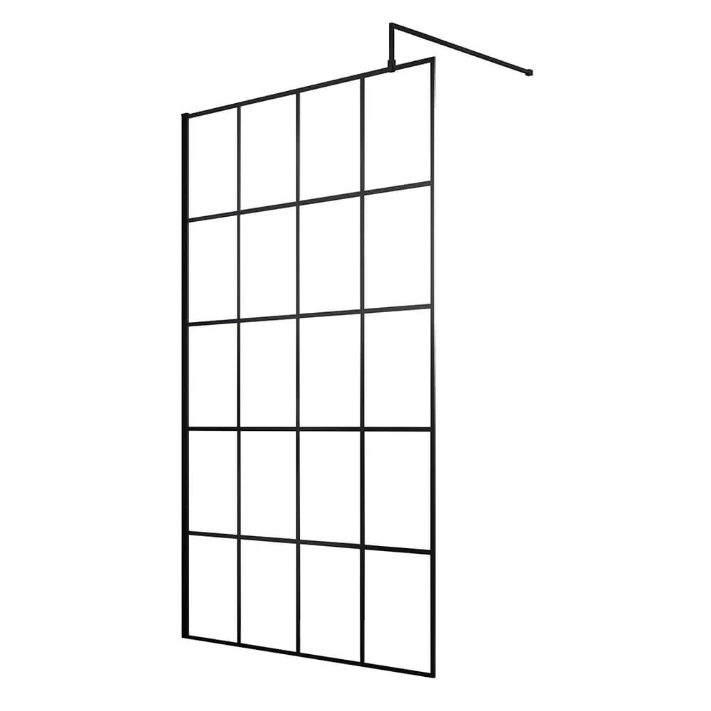 Vellamo City 8mm Easy Clean Matt Black Framed Walk In 2 Panel Pack - 800mm & 1100mm 6 Vellamo City 8mm Easy Clean Matt Black Framed Walk In 2 Panel Pack - 800mm & 1100mm - Image 4