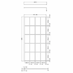 Vellamo City 8mm Easy Clean Matt Black Framed Walk In 2 Panel Pack - 800mm & 1100mm 23 Vellamo City 8mm Easy Clean Matt Black Framed Walk In 2 Panel Pack - 800mm & 1100mm -Vado Sale Store harbour status matt black framed wetroom screen 1000mm technical drawing