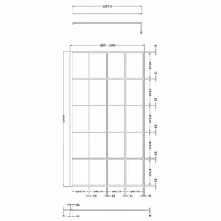 Vellamo City 8mm Easy Clean Matt Black Framed Walk In 2 Panel Pack - 800mm & 1100mm 24 Vellamo City 8mm Easy Clean Matt Black Framed Walk In 2 Panel Pack - 800mm & 1100mm -Vado Sale Store harbour status matt black framed wetroom screen 1100mm technical drawing