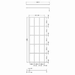 Vellamo City 8mm Easy Clean Matt Black Framed Walk In Panel & Fixed Return Panel - 1100mm 27 Vellamo City 8mm Easy Clean Matt Black Framed Walk In Panel & Fixed Return Panel - 1100mm -Vado Sale Store harbour status matt black framed wetroom screen 700mm technical drawing 1