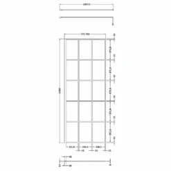Vellamo City 8mm Easy Clean Matt Black Framed Walk In 2 Panel Pack - 800mm & 1100mm 21 Vellamo City 8mm Easy Clean Matt Black Framed Walk In 2 Panel Pack - 800mm & 1100mm -Vado Sale Store harbour status matt black framed wetroom screen 800mm technical drawing