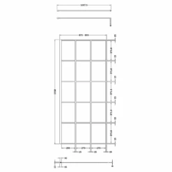 Vellamo City 8mm Easy Clean Matt Black Framed Walk In 2 Panel Pack - 800mm & 1100mm 22 Vellamo City 8mm Easy Clean Matt Black Framed Walk In 2 Panel Pack - 800mm & 1100mm -Vado Sale Store harbour status matt black framed wetroom screen 900mm technical drawing
