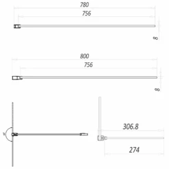 Harbour Status Matt Black Framed Easy Clean 8mm Walk In Shower Panel & Flipper Panel - 800mm -Vado Sale Store harbour status matt black panel 800mm and flipper tech