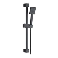 Harbour Status Concealed Shower Valve, Fixed Wall Mounted 300mm Head & Slide Rail Kit - Matt Black -Vado Sale Store harbour status matt black shower riser rail cutout