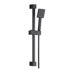 Harbour Status Matt Black Concealed Shower Valve, Shower Riser Rail Kit & Overflow Bath Filler -Vado Sale Store harbour status matt black shower riser rail cutout5B15D