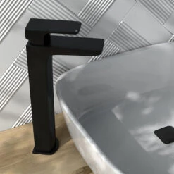 Harbour Status Matt Black Tall Basin Tap 9 Harbour Status Matt Black Tall Basin Tap -Vado Sale Store harbour status matt black tall basin mixer lifestyle2