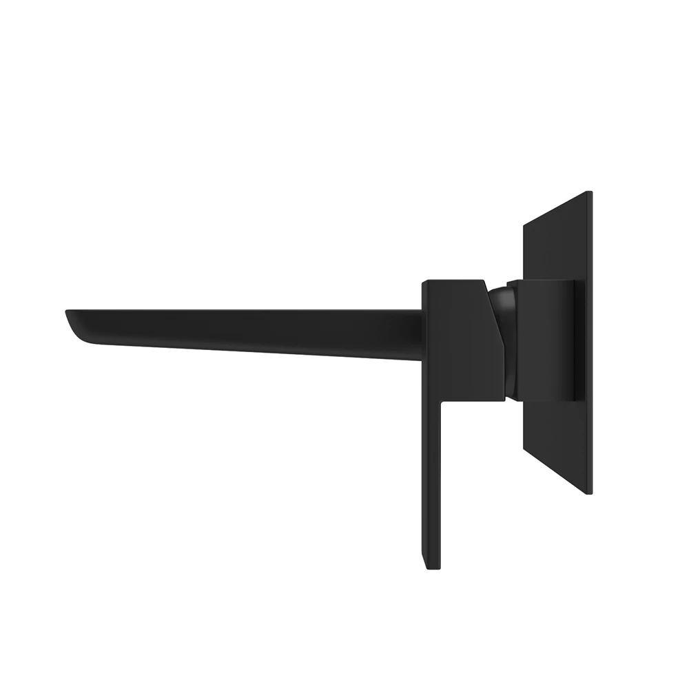 Harbour Status Matt Black Wall Mounted Basin Mixer Tap 4 Harbour Status Matt Black Wall Mounted Basin Mixer Tap - Image 2