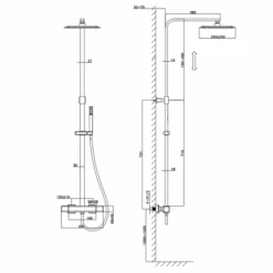 Harbour Status Brushed Brass Square Thermostatic Rigid Riser Shower Kit 13 Harbour Status Brushed Brass Square Thermostatic Rigid Riser Shower Kit -Vado Sale Store harbour status rigid riser thermostatic shower kit brushed brass tech