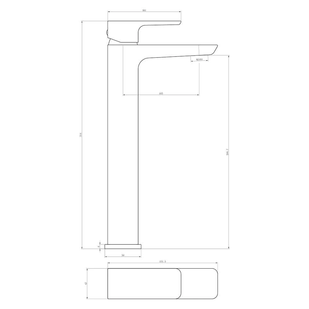 Harbour Status Matt Black Tall Basin Tap 7 Harbour Status Matt Black Tall Basin Tap - Image 5