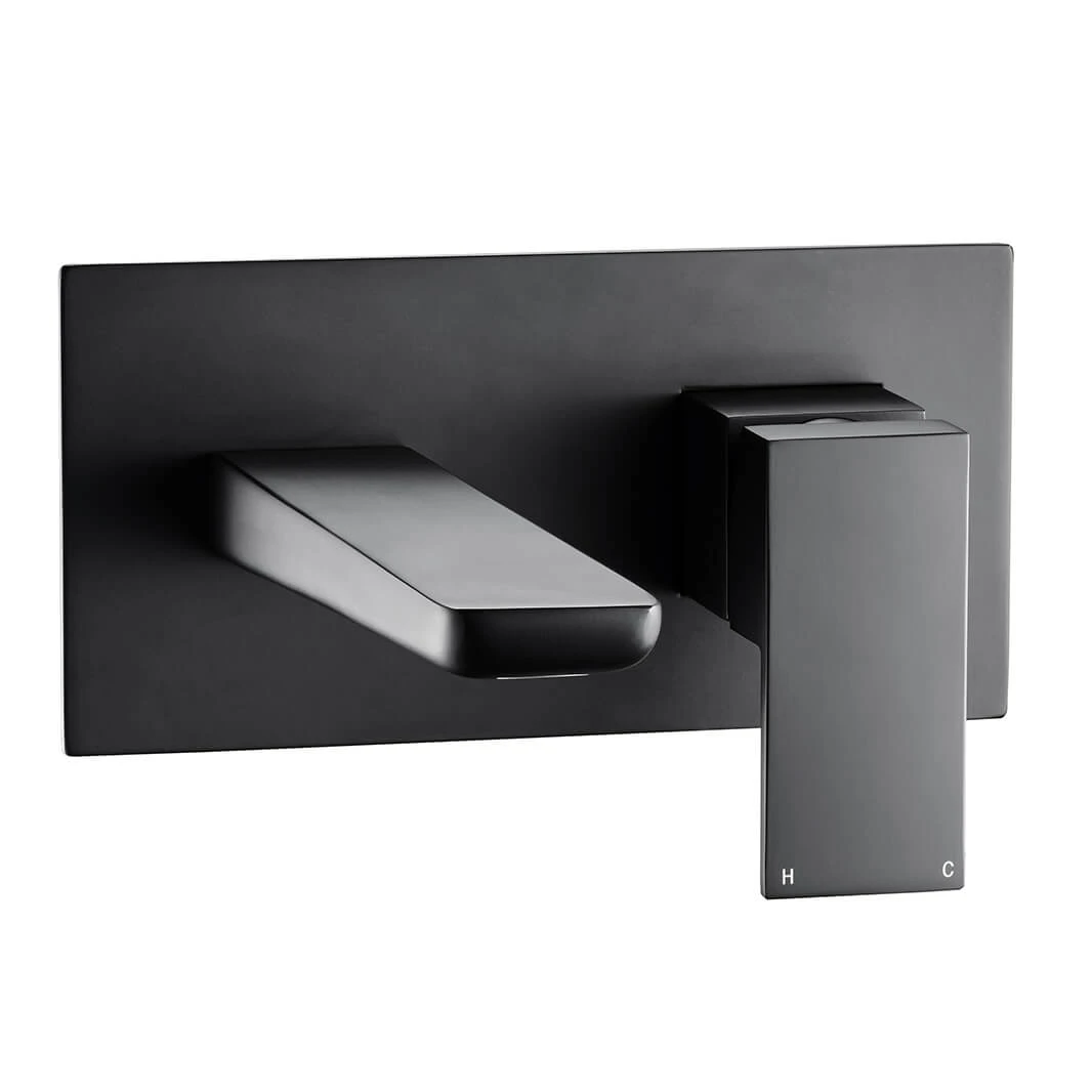 Harbour Status Matt Black Wall Mounted Basin Mixer Tap 3 Harbour Status Matt Black Wall Mounted Basin Mixer Tap