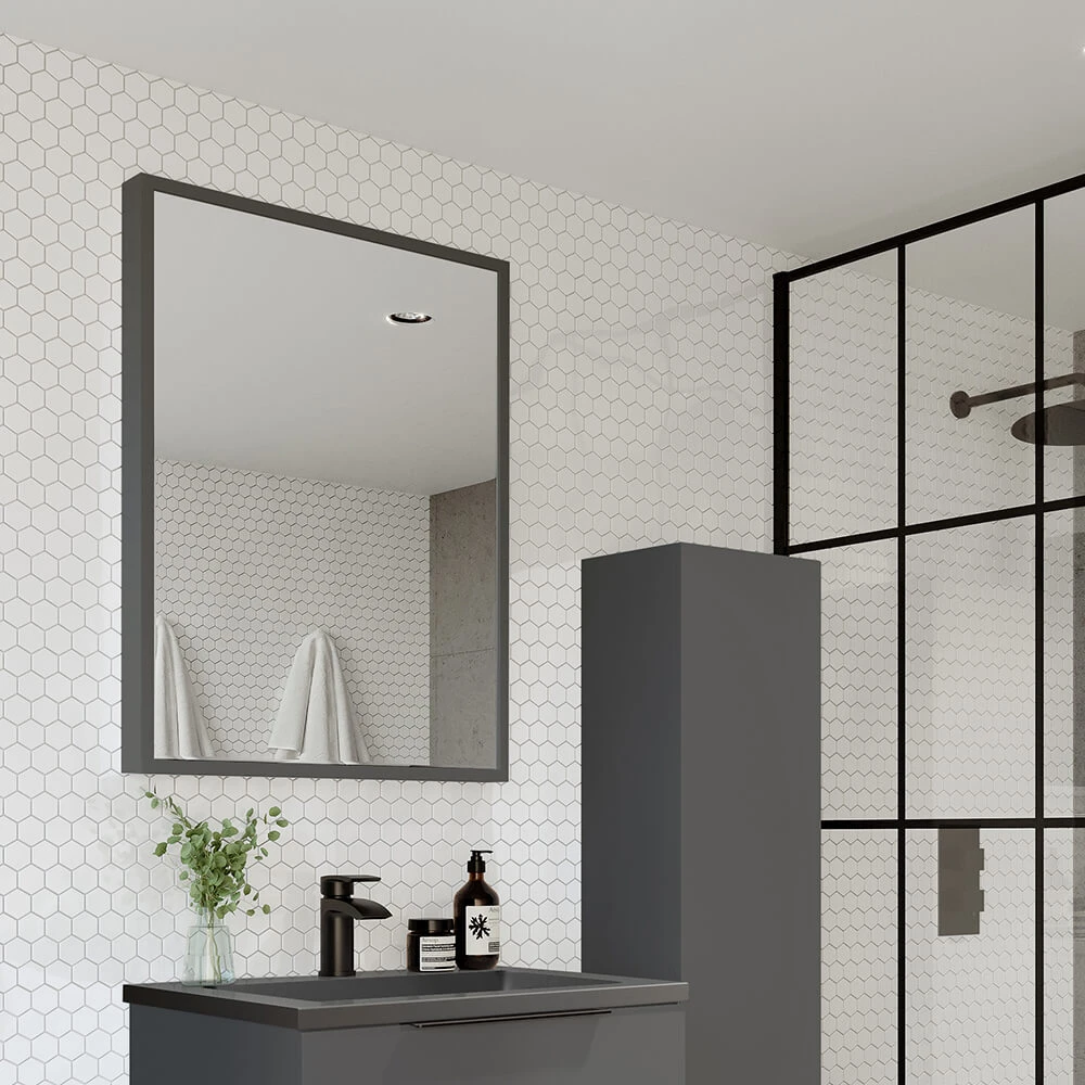 Harbour Virtue Mirror With Matt Grey Frame - 800 X 600mm 5 Harbour Virtue Mirror With Matt Grey Frame - 800 X 600mm - Image 3