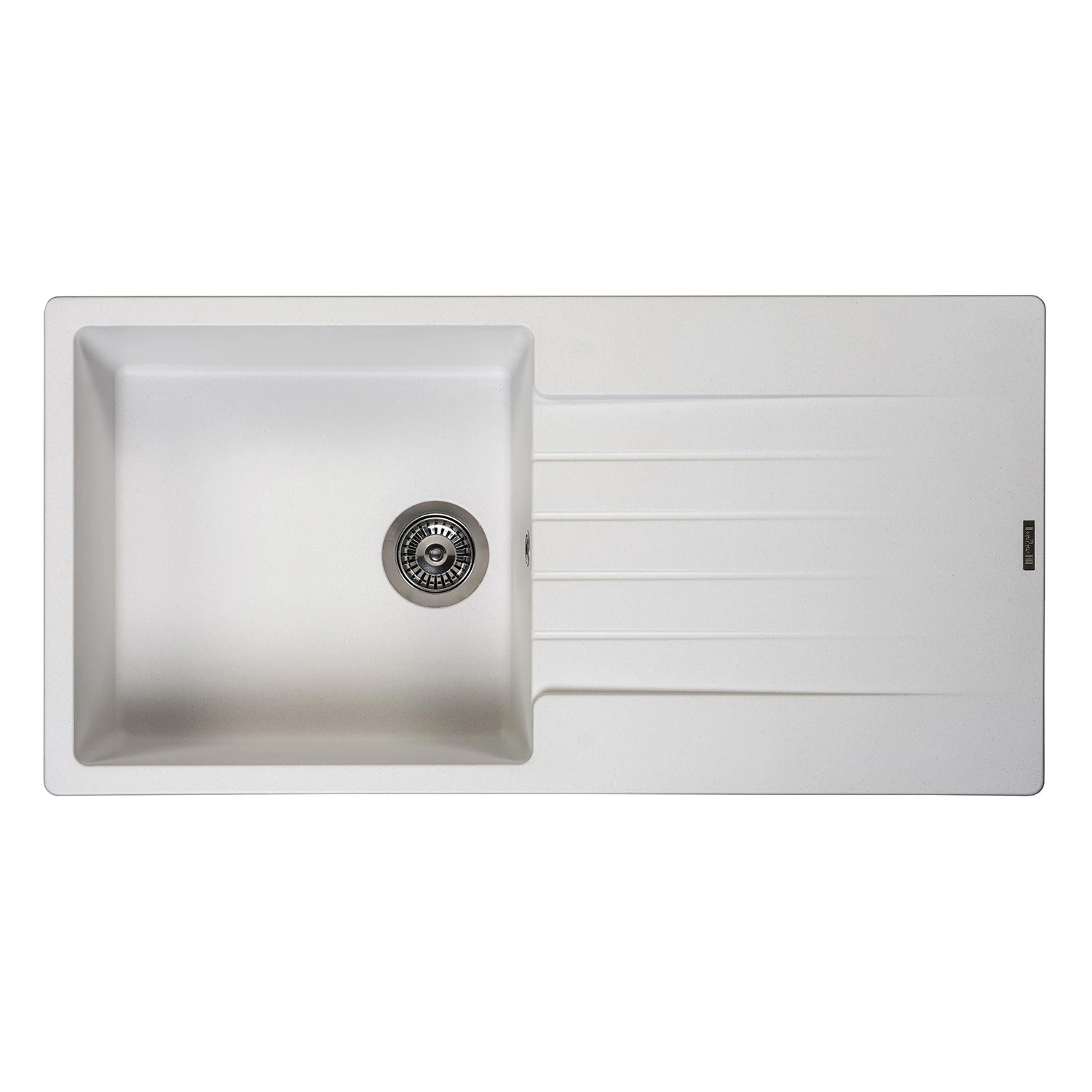 Reginox Harlem 1 Bowl White Granite Composite Kitchen Sink & Waste Kit - 1000 X 500mm 18 Reginox Harlem 1 Bowl White Granite Composite Kitchen Sink & Waste Kit - 1000 X 500mm - Image 16